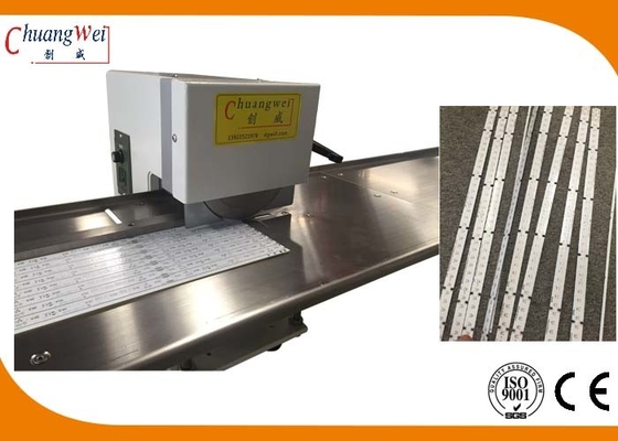 Pizza Wheel Motorized V-Cut LED PCB Depanel Machine With Two Round Blades